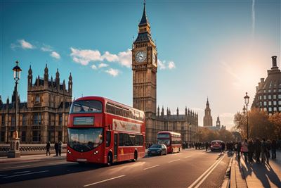 Big Ben mit Doppeldecker